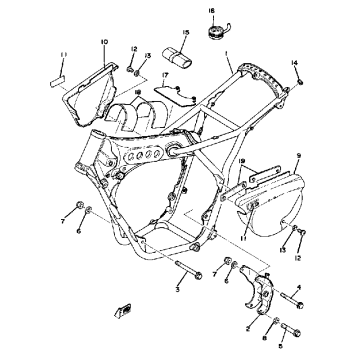 FRAME - SIDE COVER YZ125D