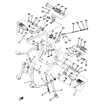 STAND - FOOTREST - BRAKE PEDAL