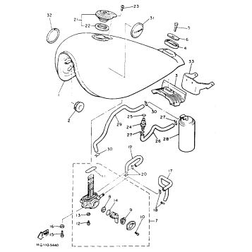 FUEL TANK CALIFORNIA MODEL ONLY