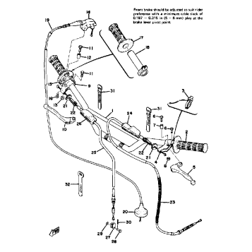 HANDLE - WIRE YZ125C