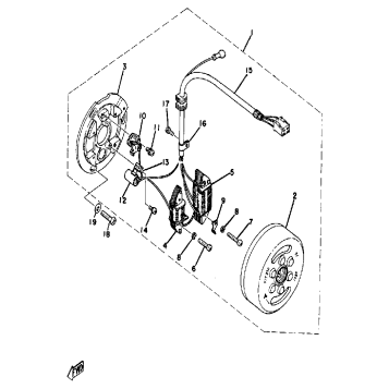 FLYWHEEL MAGNETO DT250E