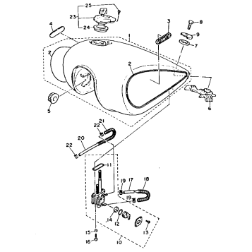 FUEL TANK NON CALIFORNIA MODEL