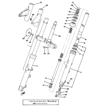 FRONT FORK (XS750-2D)