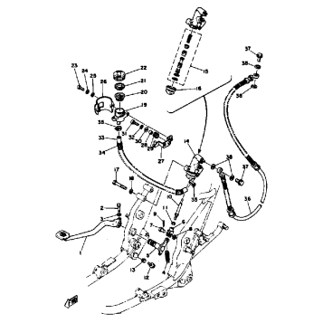 BRAKE PEDAL REAR MASTER CYLINDER