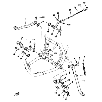 STAND - FOOTREST - BRAKE PEDAL 250B - C - 400B - C