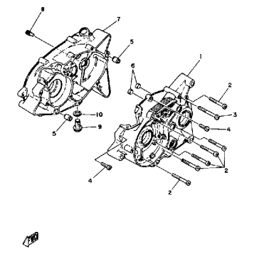 CRANKCASE DT80H - J - K