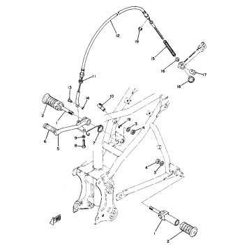 FOOTREST-BRAKE PEDAL