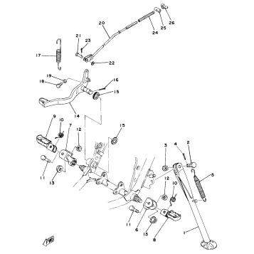 STAND - FOOTREST - BRAKE PEDAL