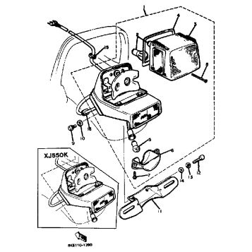 TAILLIGHT XJ550H J K