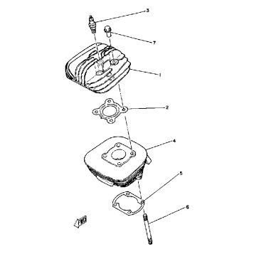 CYLINDER HEAD - CYLINDER - YZ60H - J - K