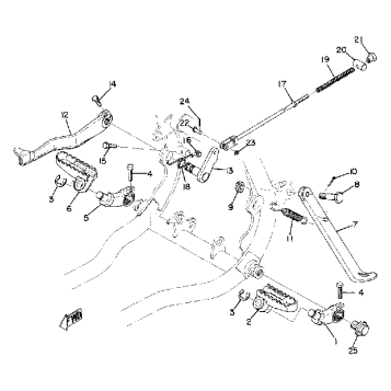 STAND - FOOTREST - BRAKE PEDAL
