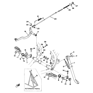 STAND - FOOTREST - BRAKE PEDAL