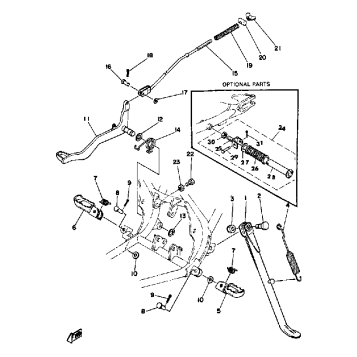 STAND FOOTREST BRAKE PEDAL
