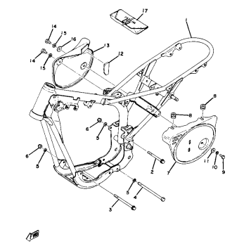 FRAME SIDE COVER YZ80D