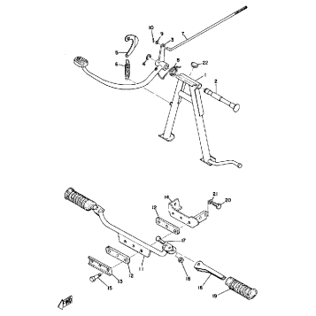 STAND, FOOT REST & REAR BRAKE PEDAL