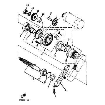 STARTER CLUTCH XJ550H J K