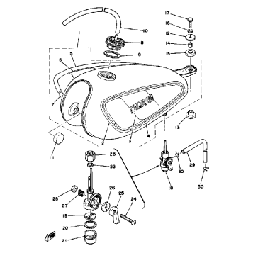 FUEL TANK DT100E E011001~