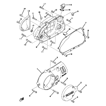 CRANKCASE COVER YZ80D