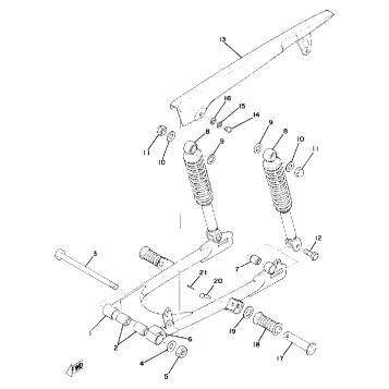 REAR ARM - REAR CUSHION - CHAIN CASE