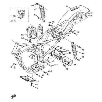 FRAME, REAR CUSHION & REAR FENDER