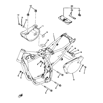 FRAME SIDE COVER YZ80F