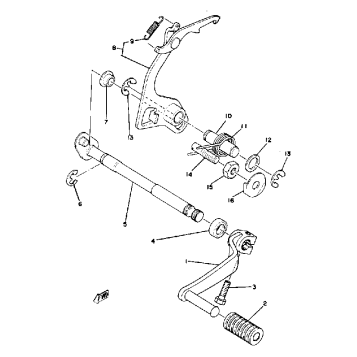 SHIFT SHAFT YZ100 E - F