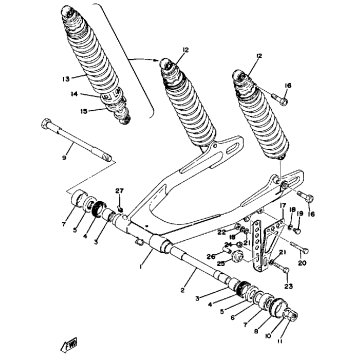 SWING ARM - REAR SHOCKS