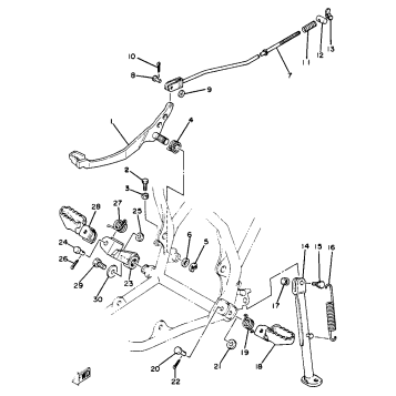 STAND FOOTREST YZ80J