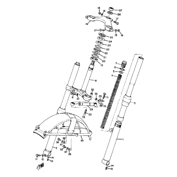 FRONT FORK-FRONT FENDER
