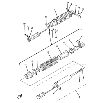 REAR SUSPENSION YZ80H
