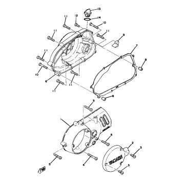 CRANKCASE COVER YZ80E F