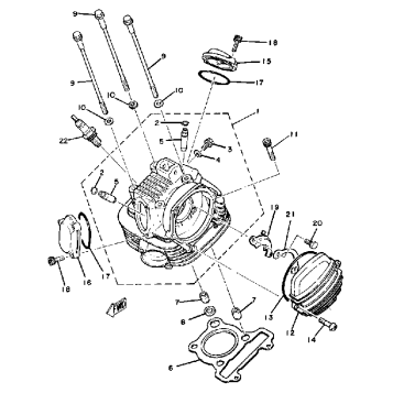 CYLINDER HEAD XT200K - KC