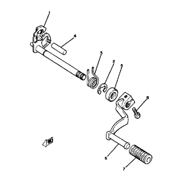 SHIFT SHAFT - PEDAL-YZ60H - J - K