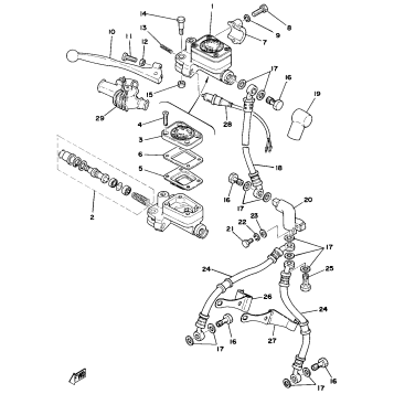 FRONT MASTER CYLINDER - BRAKE HOSE