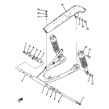 REAR ARM - REAR CUSHION - CHAIN CASE