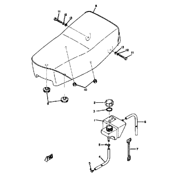 OIL TANK - SEAT YZ80B