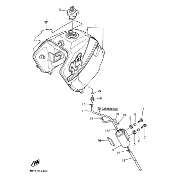 FUEL TANK CALIFORNIA MODEL ONLY