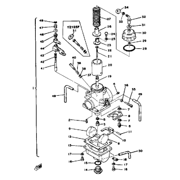 CARBURETOR YZ125E - F