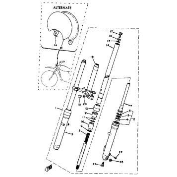 FRONT FORK MX100H - J - K