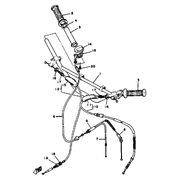 HANDLEBAR - CABLE MX100H - J - K