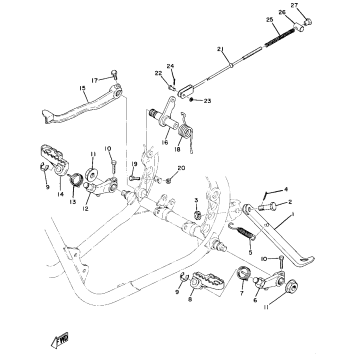 STAND - FOOTREST - BRAKE PEDAL