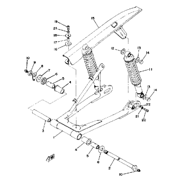 REAR ARM- REAR CUSHION - CHAIN CASE