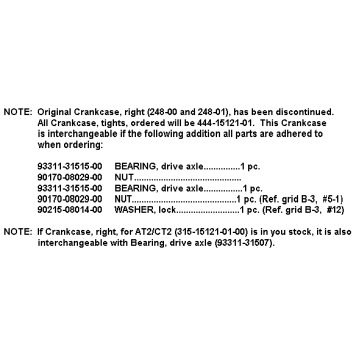 CYLINDER - CRANKCASE (NOTES ONLY)