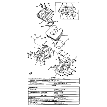 CYLINDER - CRANKCASE YZ100 E - F