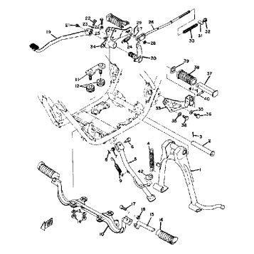 STAND - FOOTREST - BRAKE PEDAL