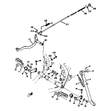 STAND-FOOTREST-BRAKE PEDAL