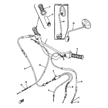 HANDLEBAR - CABLE GT80G