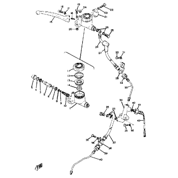 MASTER CYLINDER BRAKE HOSE RD250B