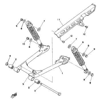 REAR ARM - REAR CUSHION - CHAIN CASE