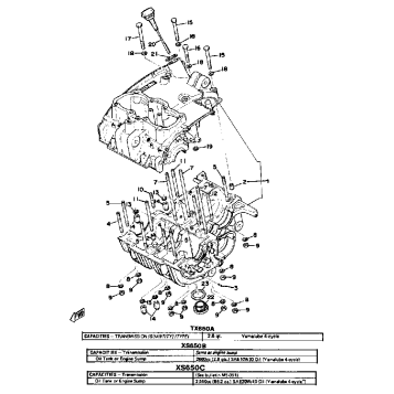 CRANKCASE TX650A - XS650B - C